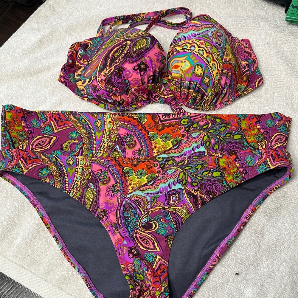 Victoria's Secret Multicolor Paisley Bikini